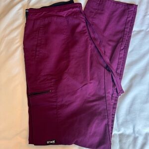 Maroon/ magenta Greys Anatomy scrub pants